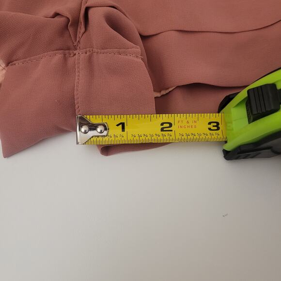 L’Atiste by Amy Dusty Rose Lined Booty Shorts L Side Zipper Poly/Span. Blend - Picture 9 of 9